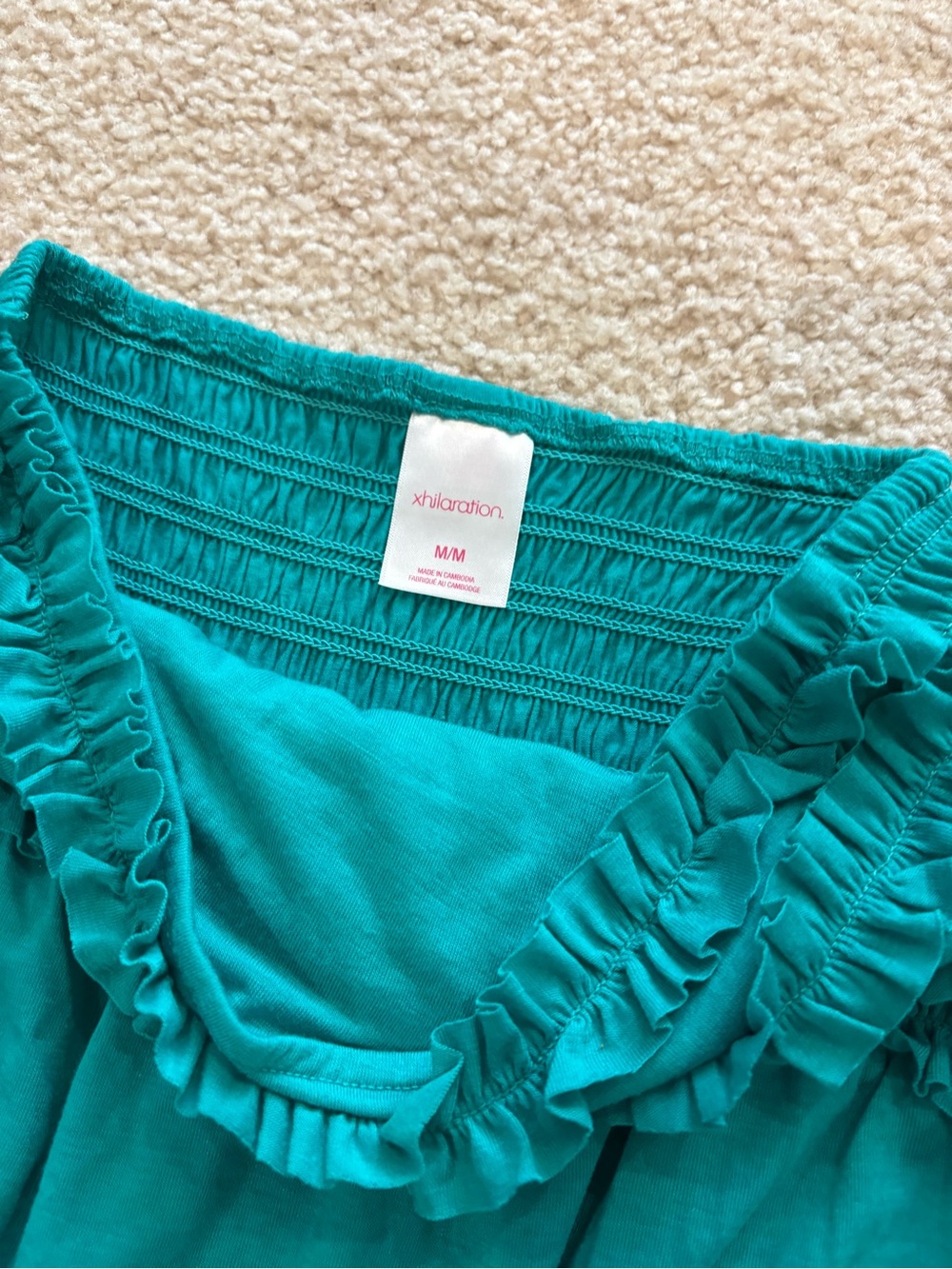 Xhilaration Smocked Waist Midi Skirt Trio — Black, Teal, Fuchsia - Picture 4 of 7
